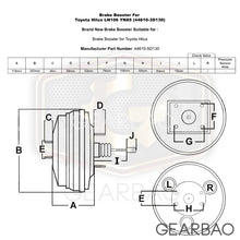 Load image into Gallery viewer, Brake Booster For Toyota Hilux LN106 YN85 (44610-3D130)