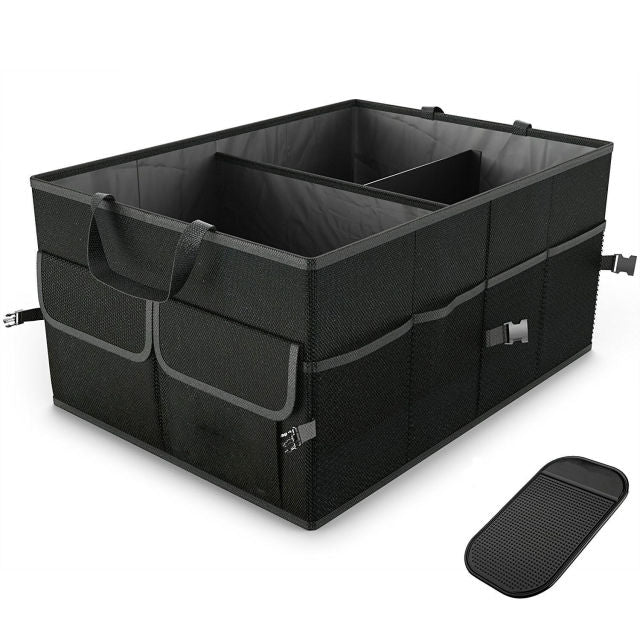 Black Trunk Cargo Organizer Folding Caddy Storage Collapse Bag Bin for Car Truck SUV Useful Storage Box Multipurpose