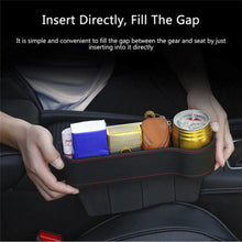 Load image into Gallery viewer, Car Seat Slit Gap Storage Boxes Catcher Box Pocket Organizer Phone Cup Holder