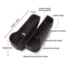Load image into Gallery viewer, Car Seat Slit Gap Storage Boxes Catcher Box Pocket Organizer Phone Cup Holder